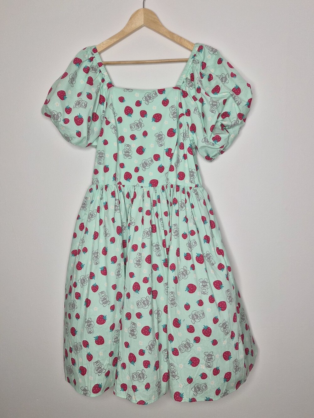 Disney Dress Shop Toy Story Lotso Bear Strawberry Mint Dress XL NWT